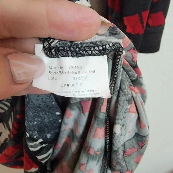 Vintage Joseph Ribkoff Red Black and Gray Tunic - Picture 4 of 4